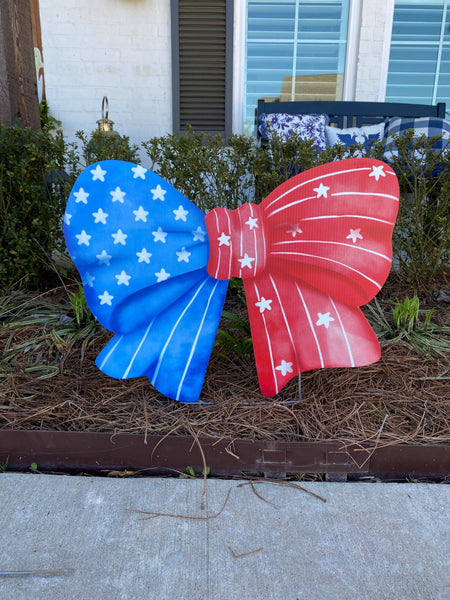 Red White and Blue BOW: Yard Sign
