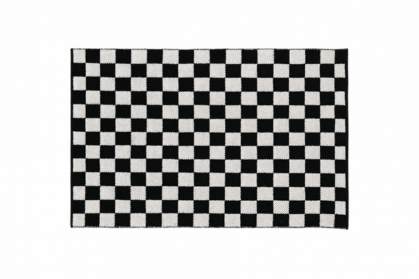Outdoor Layering Rug, Checkered, size 24x36 