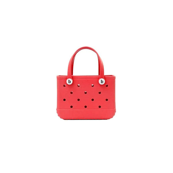 Mini Kid Beach Waterproof Rubber Jelly Tote Bag: GREEN