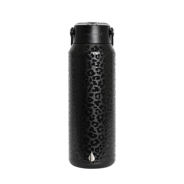 Core Insulated Leakproof Bottle w/Handle 40oz - Black Leopard