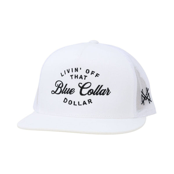 Blue Collar Dollar Trucker Hat: Retro Bottomland/Natural
