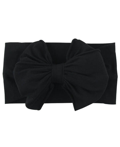 Girls Black Big Bow Headband: One Size