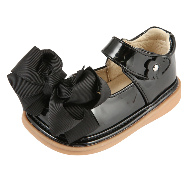 Ready Set Bow Mary Jane - Girls Toddler Squeaky Shoes: Black