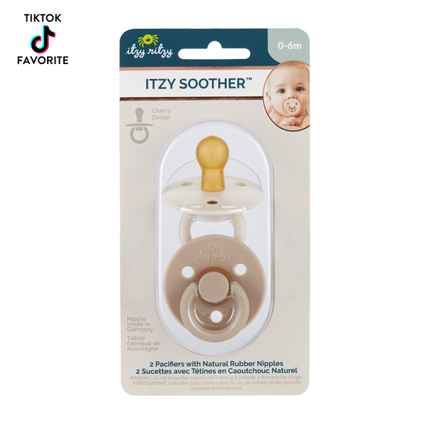 Itzy Soother™ Natural Rubber Paci Sets: Camo + Midnight