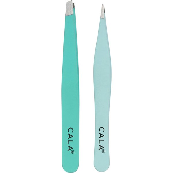 CALA Soft Touch: Tweezer Duo Fine Point & Slanted Set: Mint