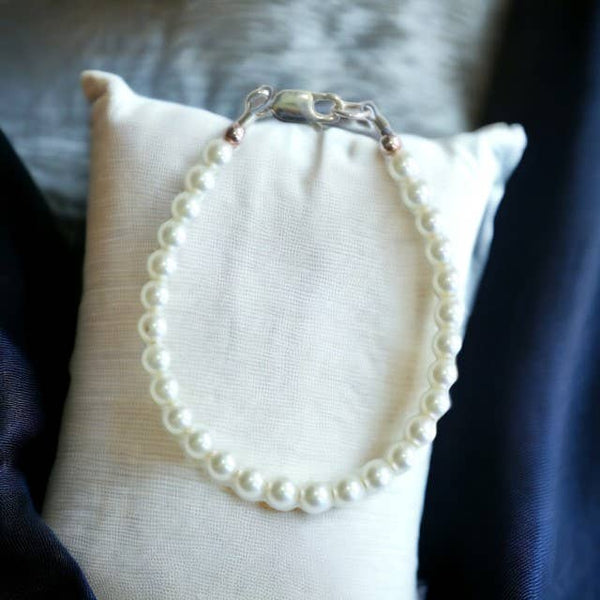 Classic Pearls (WHITE) Bracelet, Children's Jewelry: White