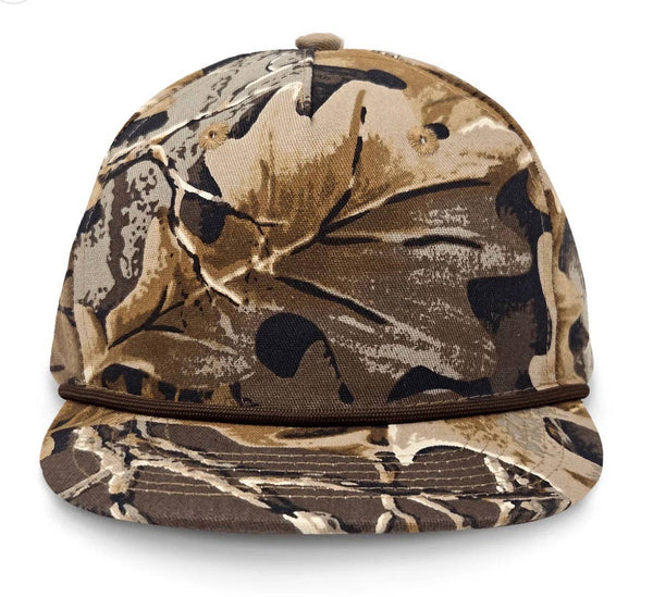 KIDS - Bass Fishing - Camo Rope Hat: Mossy Oak Bottomland