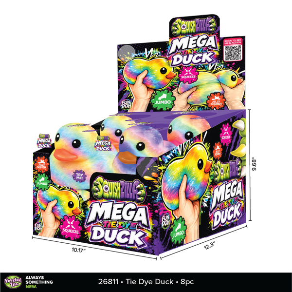 Fun Doh MEGA 5" Tie Dye Duck Squishy Toy -