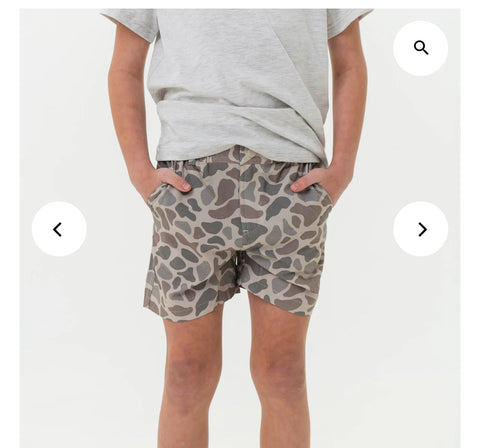 Youth everyday shorts classic deer camo