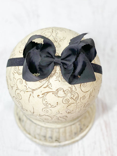 Classic Scalloped Bow - Headband - 4.5": Mint