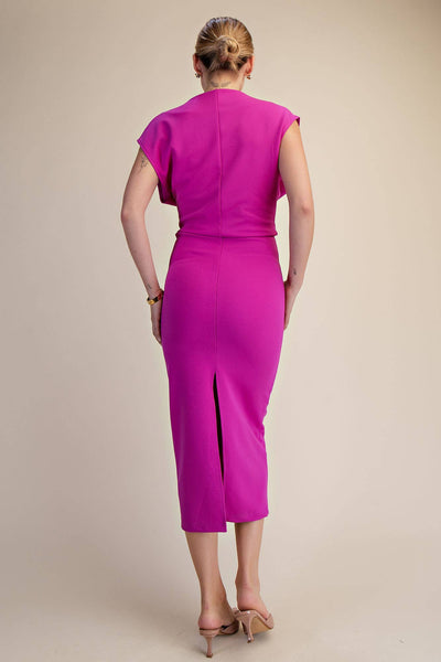 Long Draped Dress: White