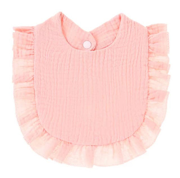 Muslin Ruffle Toddler Bib ($4 ea) Baby Gift, Shower Gift: White