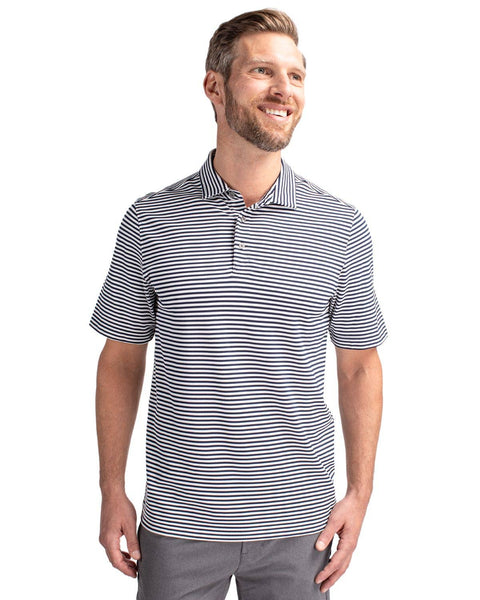 Cutter & Buck Virtue Eco Pique Stripe Recycled Men's Polo: Chutney