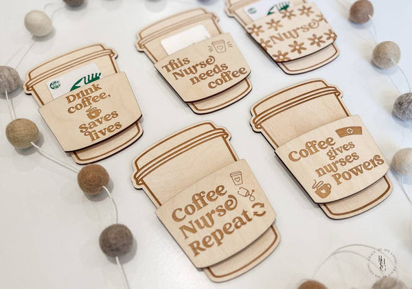Nurse Gift Card Holder: Coffee Nurse Repeat