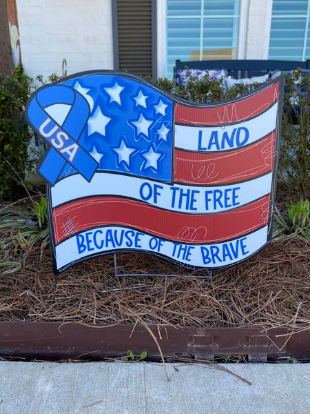 Land of the Free Flag: Flower Pot