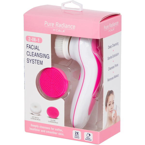 CALA 2-Way Facial Cleansing System Bristle Silicone Brush: Mint