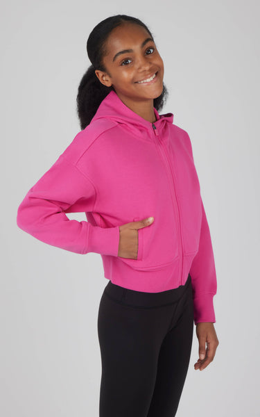 Girls Scuba Full Zip Everyday Hoodie Jacket: ROSE VIOLET