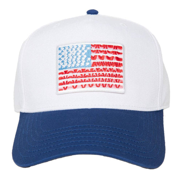 American Flag Wholesale Two-Toned Hat: Blue and White