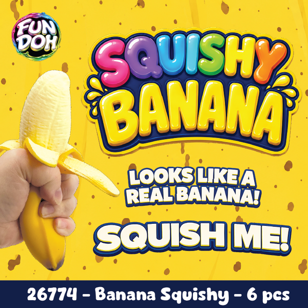 Fun Doh Banana Squishy Stress Relief Toy