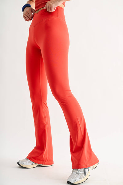 Venice Crossover Waist Yoga Pants: BLACK