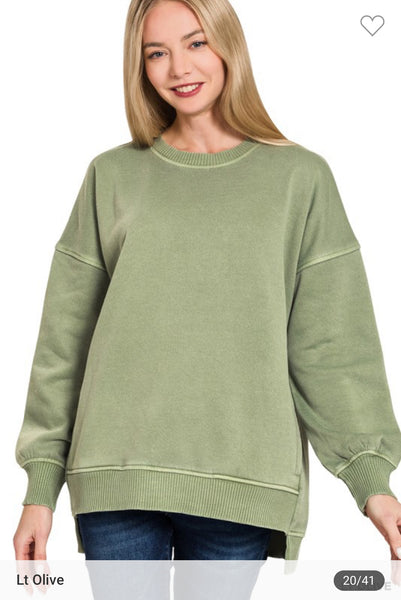 Pigment dye fleece hi low