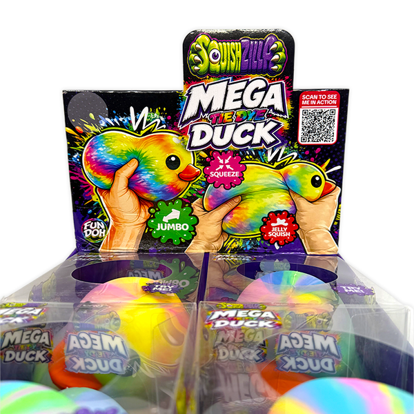 Fun Doh MEGA 5" Tie Dye Duck Squishy Toy -