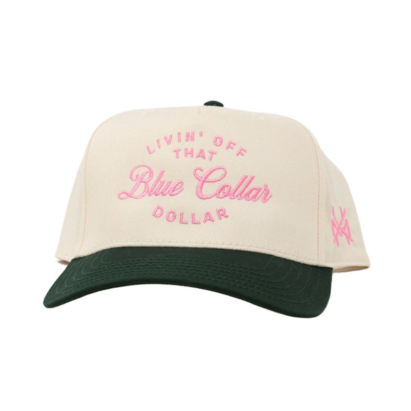 Blue Collar Dollar Trucker Hat: Retro Bottomland/Natural