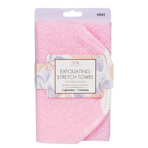 CALA Exfoliating Stretch Shower Exfoliating Towel: Pink