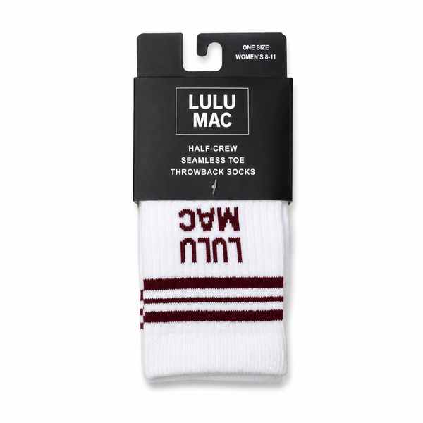 Lulu Mac Socks Single Pair - MAROON