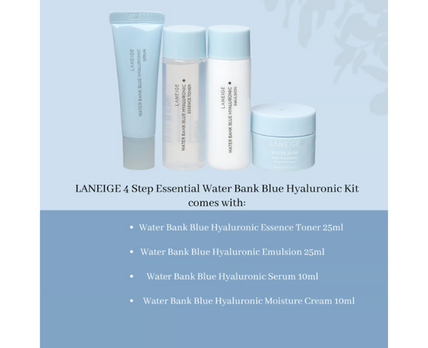 LANEIGE Water Bank Blue Hyaluronic 4-Step Essential Kit