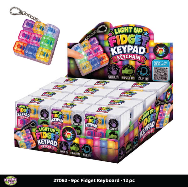 Light-Up Fidget LED Keypad Keychain Toy