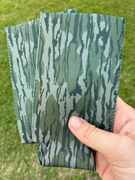 Bottomland camo koozies: Slims