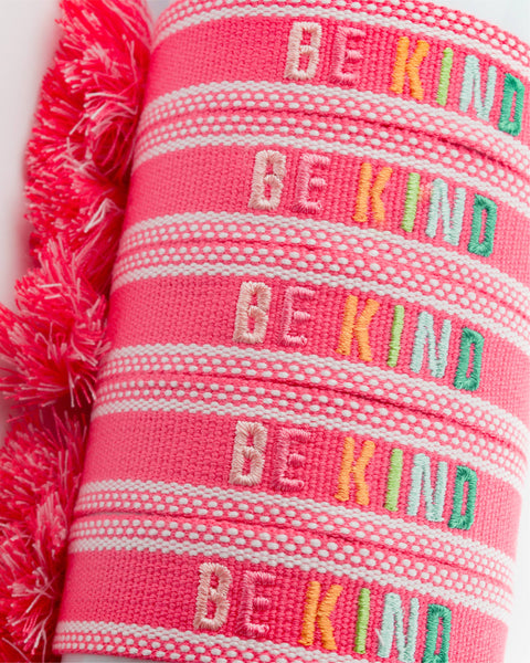 Colorful Embroidered Bracelets: Blush | Be Kind