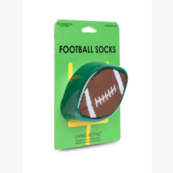 3D Packaged Crew Socks - Football - "Touchdown" - Green