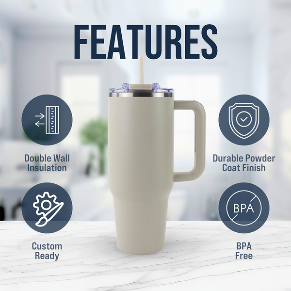 40oz POWDER COATED BIG SWIG TUMBLER: Spanish Sun