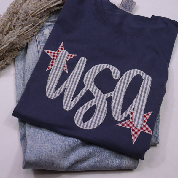 Denim USA Patriotic 4th of July Short Sleeve:
