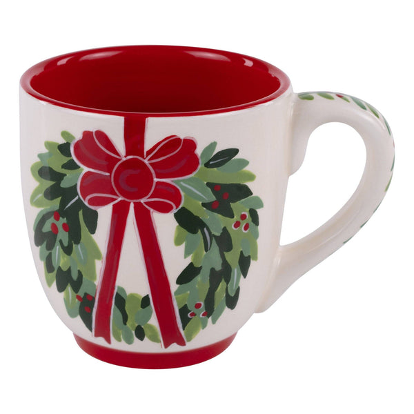 Red Bow Wreath Mug
