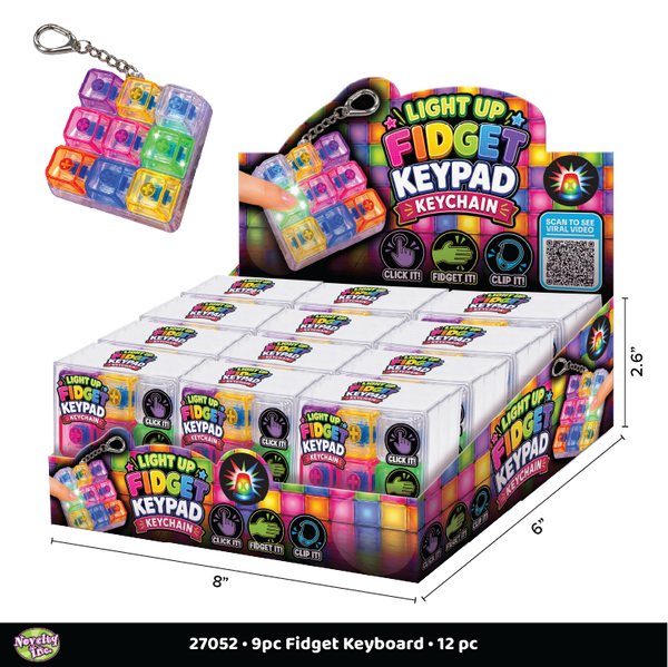 Light-Up Fidget LED Keypad Keychain Toy