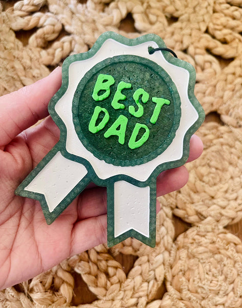 Best Dad Ribbon Car Freshie 