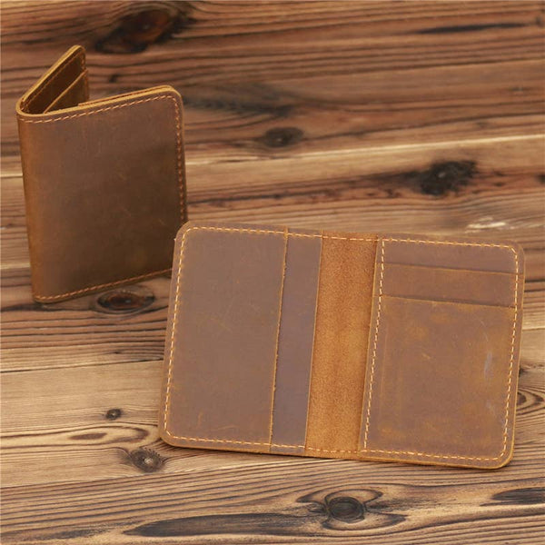 Genuine Leather Wallet, Handmade Wallet: Brown