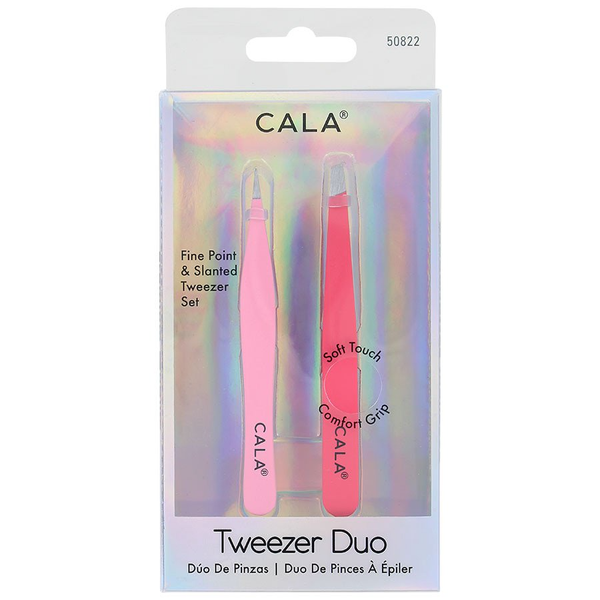 CALA Soft Touch: Tweezer Duo Fine Point & Slanted Set: Mint
