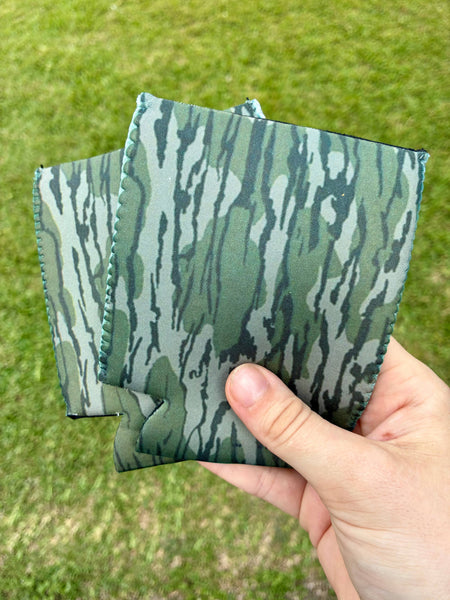 Bottomland camo koozies: Slims