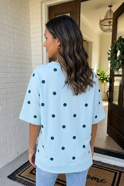 LAS Polka Dot Oversize Blouse Yellow
