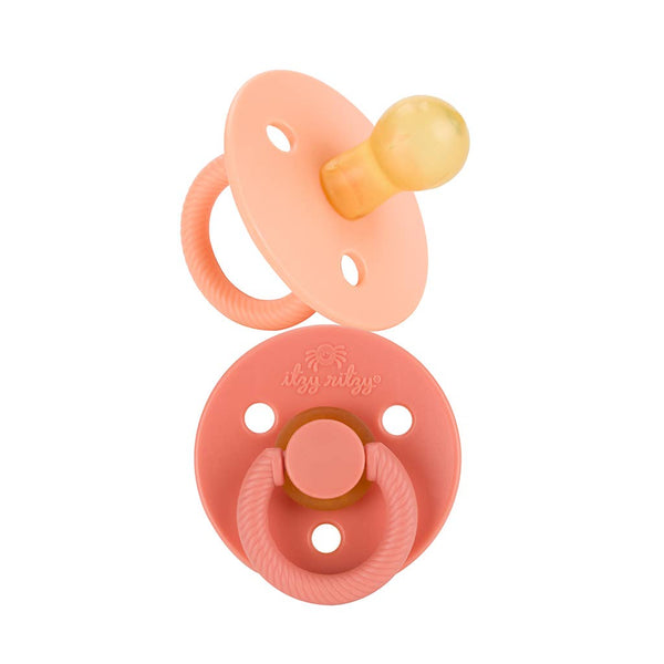 Itzy Soother™ Natural Rubber Paci Sets: Coconut + Toast