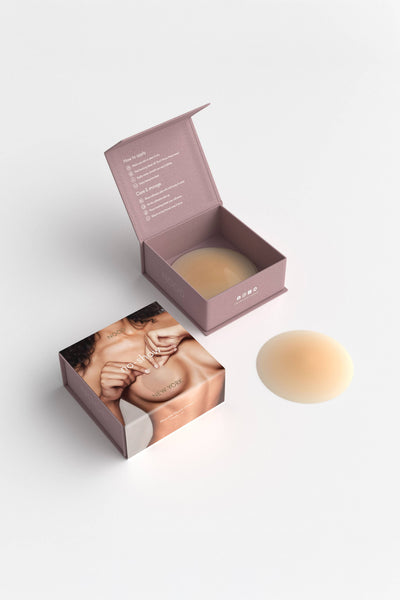 No-Show Reusable Adhesive Nipple Covers: No 3 Buff