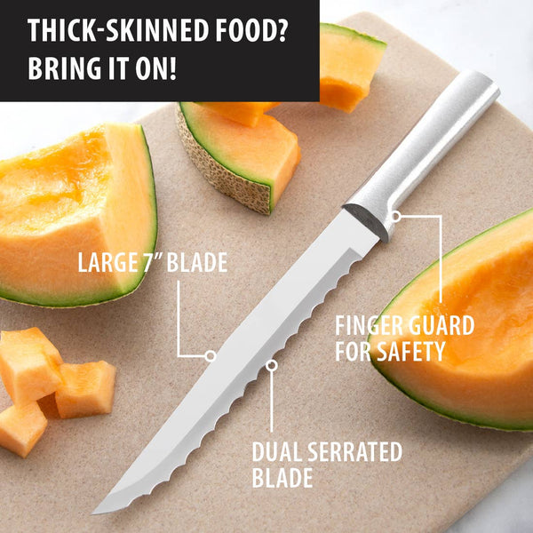 Silver Serrated Slicer