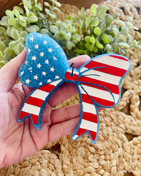 Flag Bow Car Freshie 