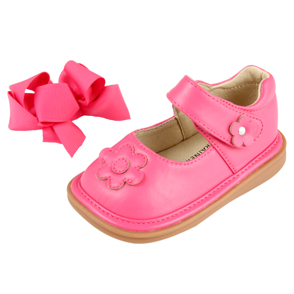 Ready Set Bow Mary Jane - Girls Toddler Squeaky Shoes: Black