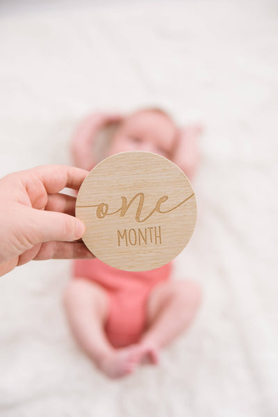 Wooden Reversible Monthly Milestone Photo Prop