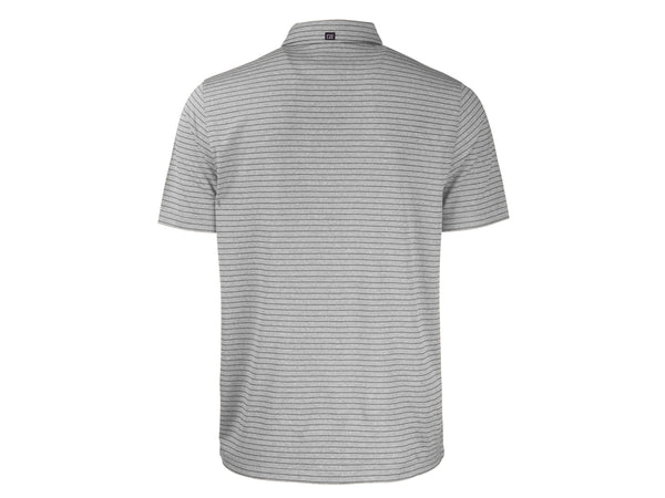 Cutter & Buck Forge Eco Heather Stripe Recycled Mens Polo: College Purple Heather